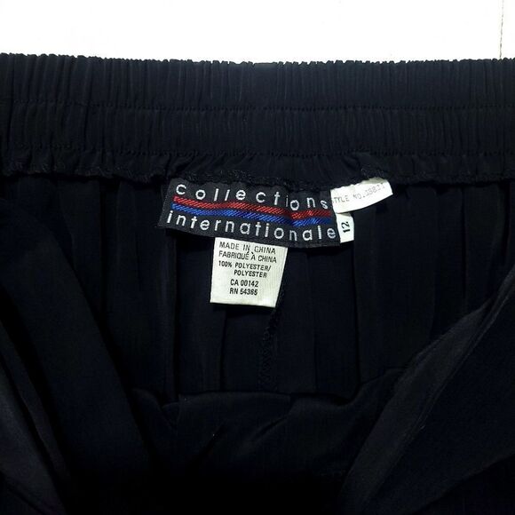 VintageāCollectionsāInternationaleāBlackĀ MidiāSkirt - Picture 3 of 7